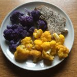 Lila och orange blomkål