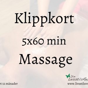 Klippkort 5x60 min Massage
