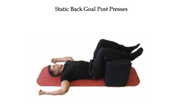 Static Back Goal Post Presses
